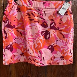 Rafaella Vibrant Floral Skirt in Pink and Orange